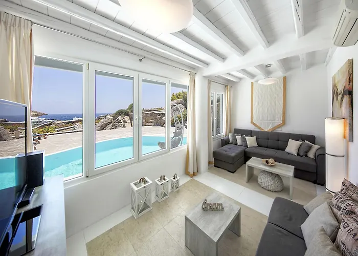 In Mykonos With Sea View And Pool